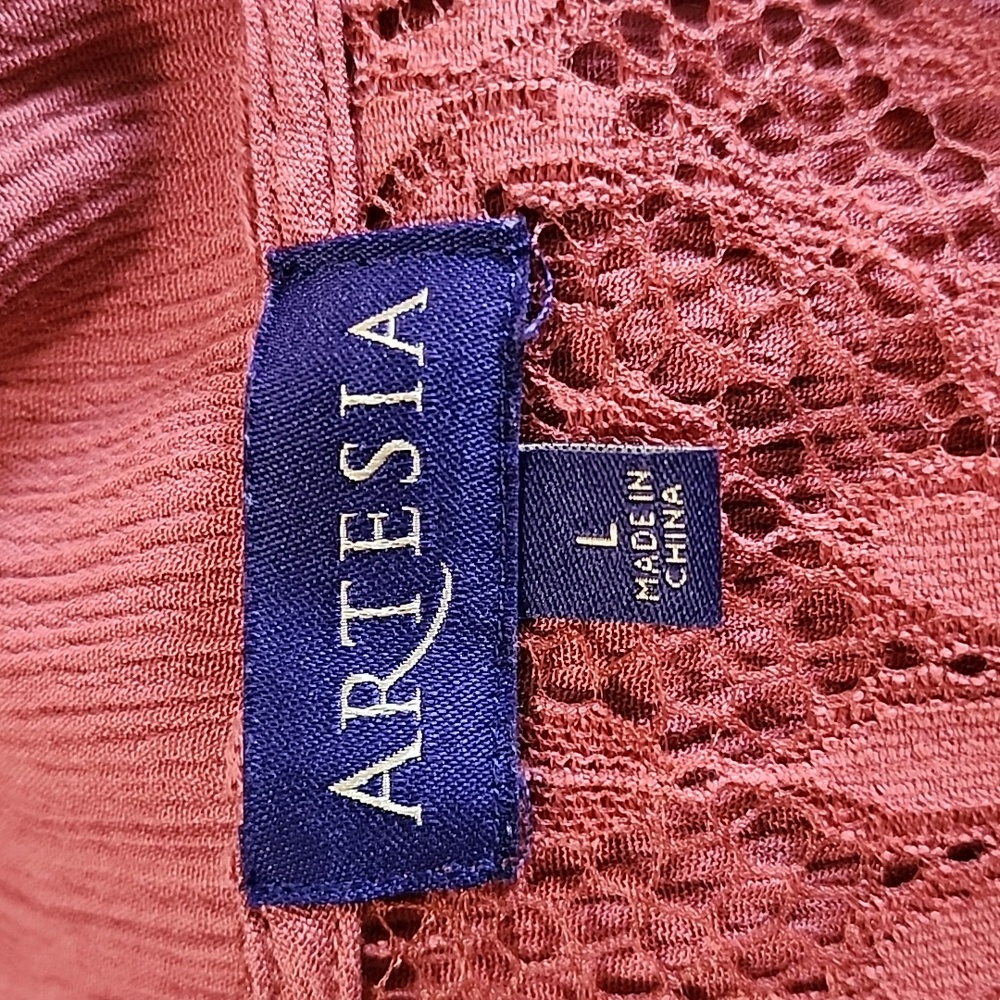 Artesia Embroidered Lace Detail V-Neck Boho Top - Picture 9 of 9